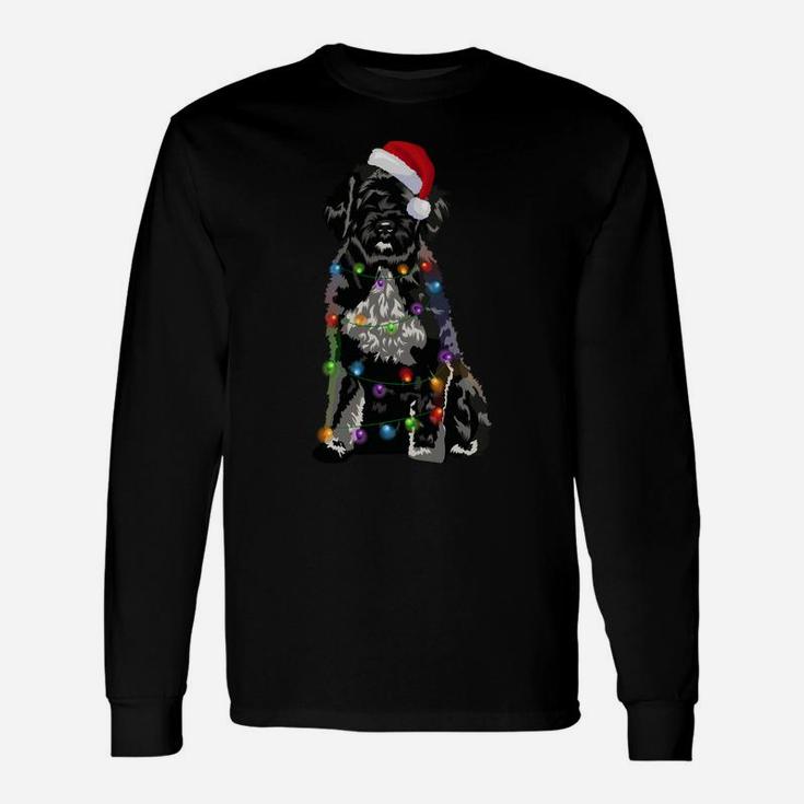 Portuguese Water Dog Christmas Lights Xmas Dog Lover Sweatshirt Unisex Long Sleeve
