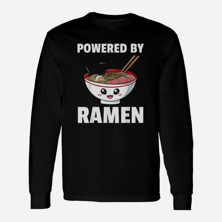 Powered By Ramen Noodle Japanese Bowl Cup Miso Unisex Long Sleeve