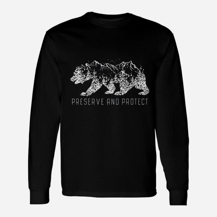 Preserve And Protect Vintage National Park Bear Forest Unisex Long Sleeve