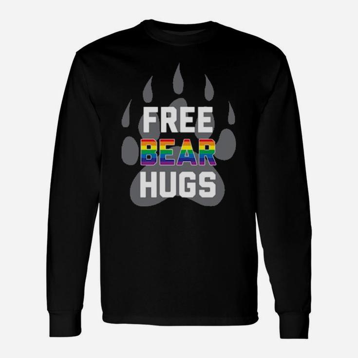 Pride Rainbow Love Free Bear Hugs Lgbt Long Sleeve T-Shirt