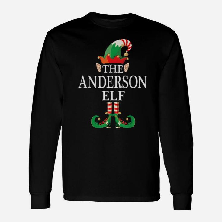 Proud Anderson Surname Xmas The Anderson Elf Long Sleeve T-Shirt