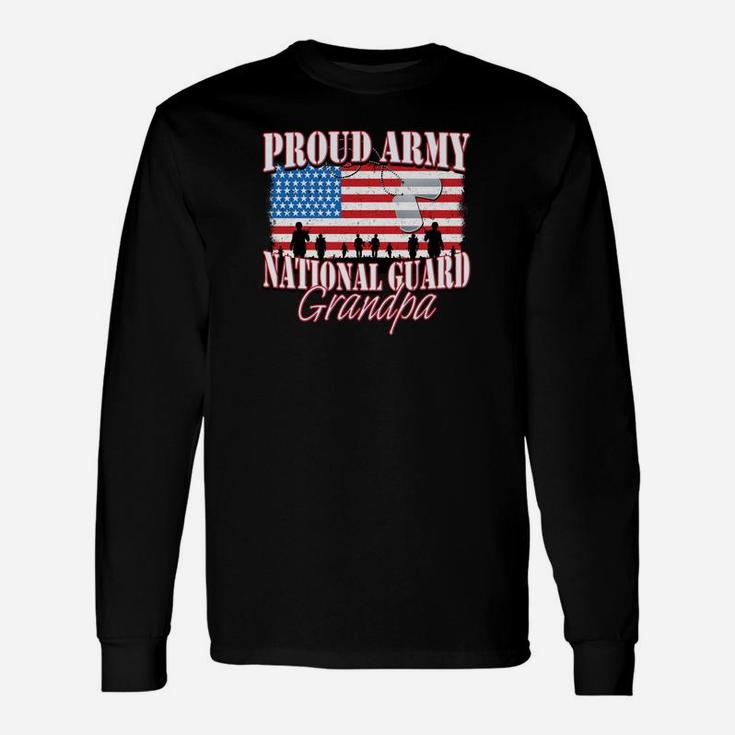 Proud Army National Guard Grandpa Shirt Grandparents Day Unisex Long Sleeve