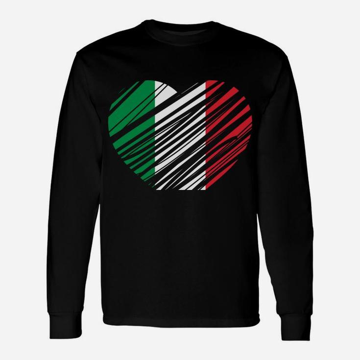 Proud Italian - Italia Design - Italian Heart - Love Italy Unisex Long Sleeve