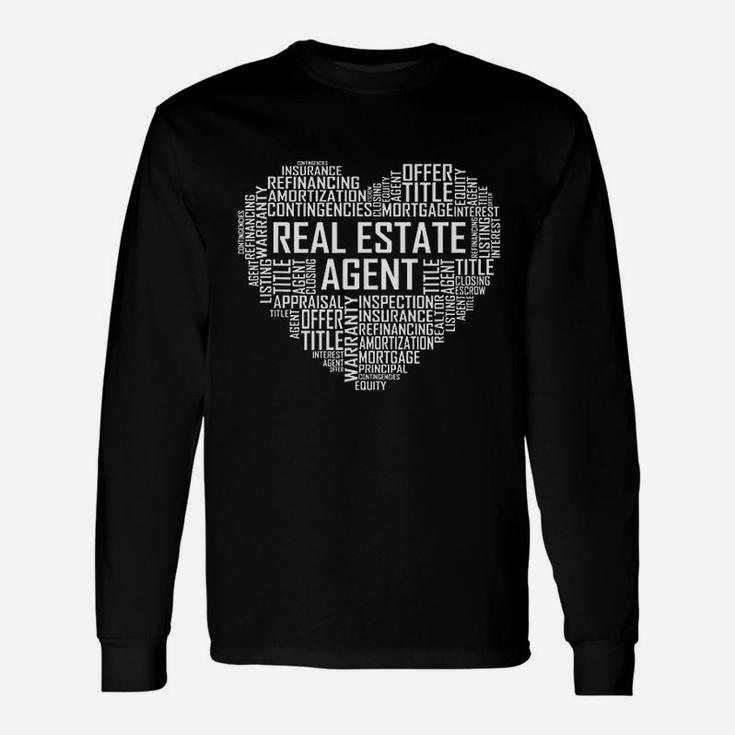 Proud Real Estate Agent Heart Unisex Long Sleeve