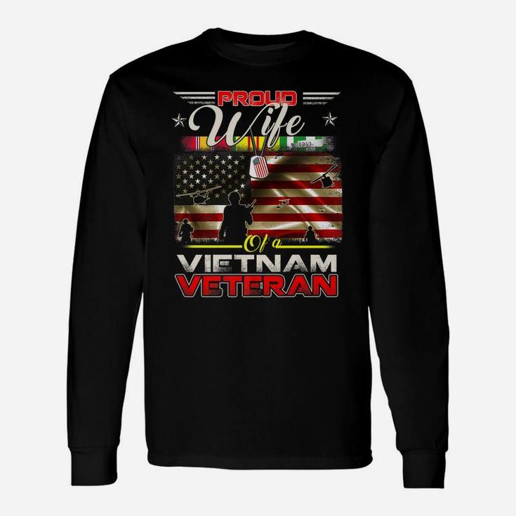 Proud Wife Of Vietnam Veteran Tshirt Gift For Women Unisex Long Sleeve