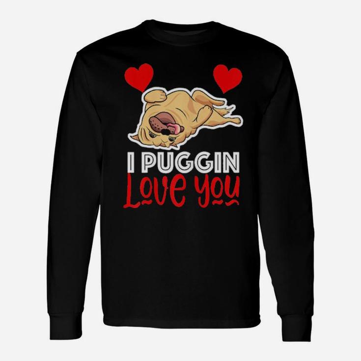 Pug Valentines Pugs And Kisses Long Sleeve T-Shirt