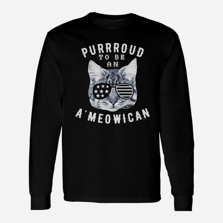 Purroud To Be An Ameowican Unisex Long Sleeve