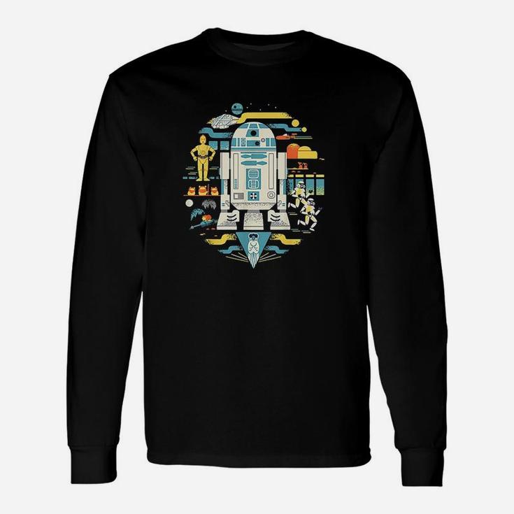 R2d2 Circle Collage Unisex Long Sleeve