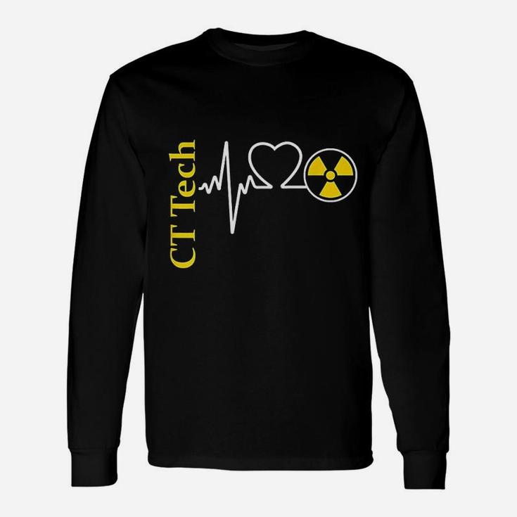 Radiology Ct Tech Nuclear Radiation Heartbeat Unisex Long Sleeve