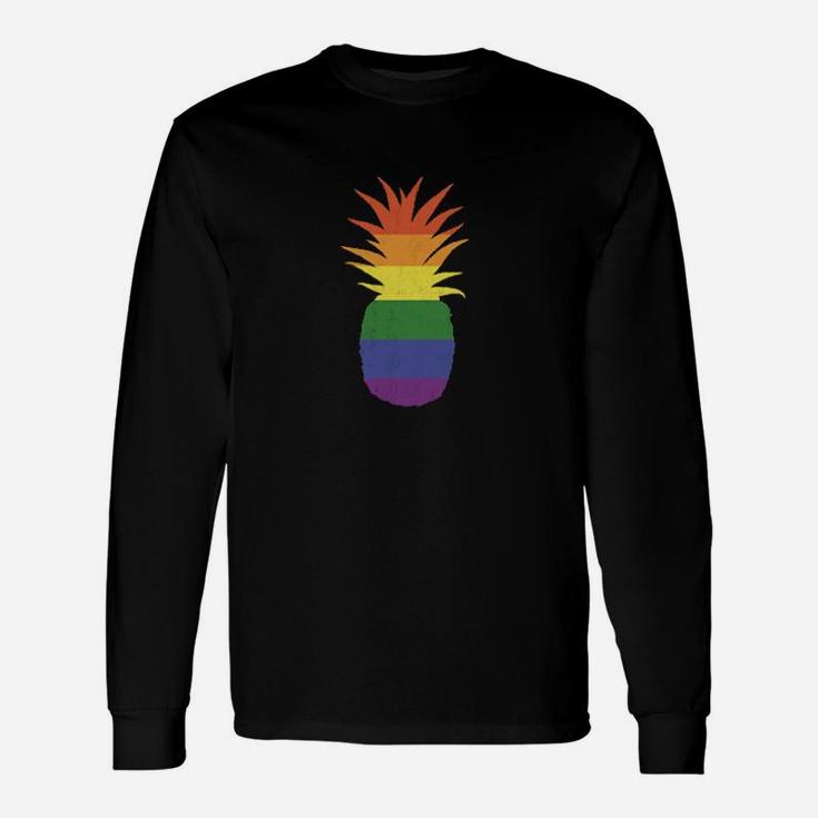 Rainbow Pride Pineapple Lgbt Long Sleeve T-Shirt