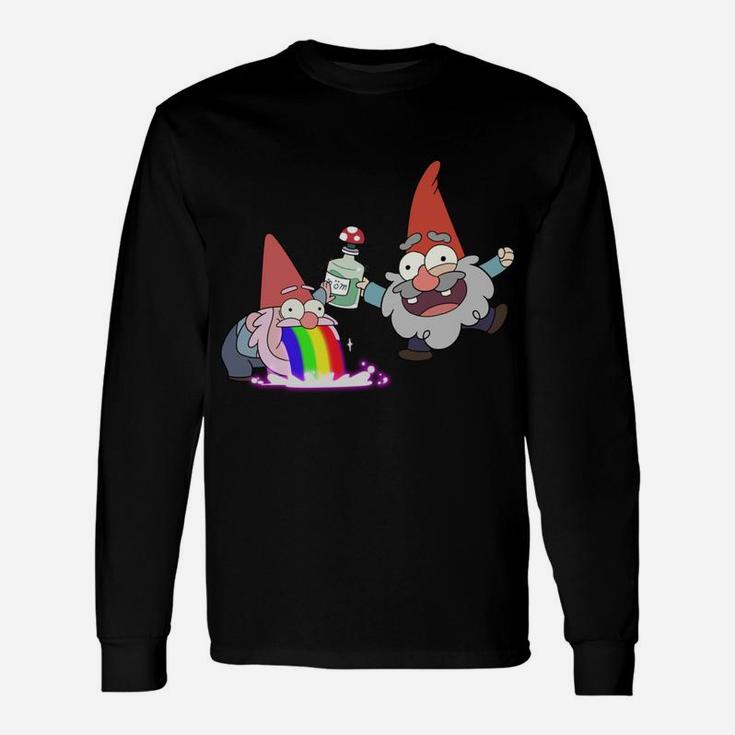 Rainbow Puking Party Gnome Gravity Inspired Big Dipper Falls Unisex Long Sleeve