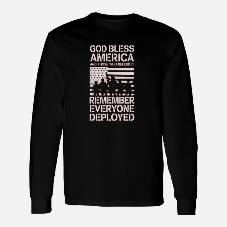 Red Friday Military  Remember Everyone Deployed Support Our Troops Unisex Long Sleeve