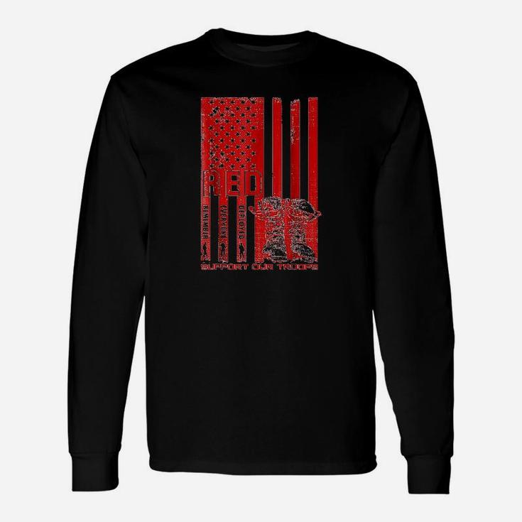 Red Friday Military  Support Our Troops Unisex Long Sleeve