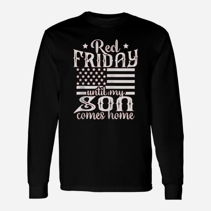 Red Friday Support Military Family Son Zip Unisex Long Sleeve