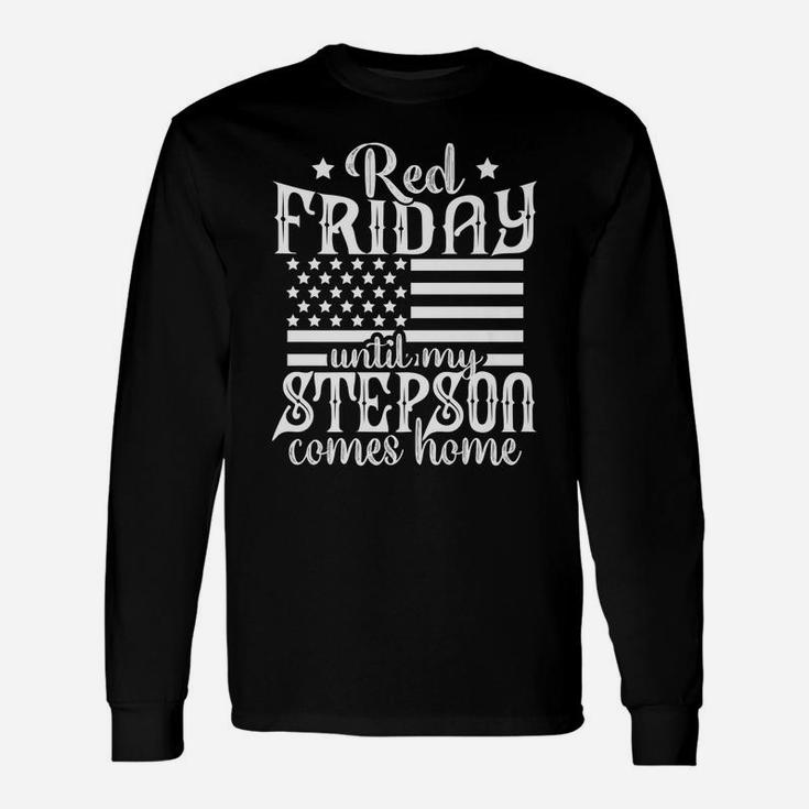 Red Friday Support Military Family Step Son Gift Unisex Long Sleeve