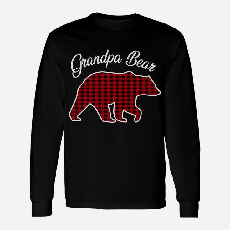 Red Plaid Grandpa Bear Matching Christmas Pajama Family Unisex Long Sleeve