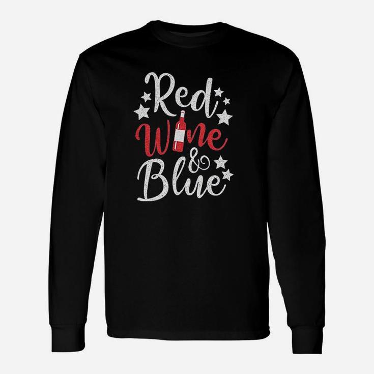 Red Wine And Blue Unisex Long Sleeve