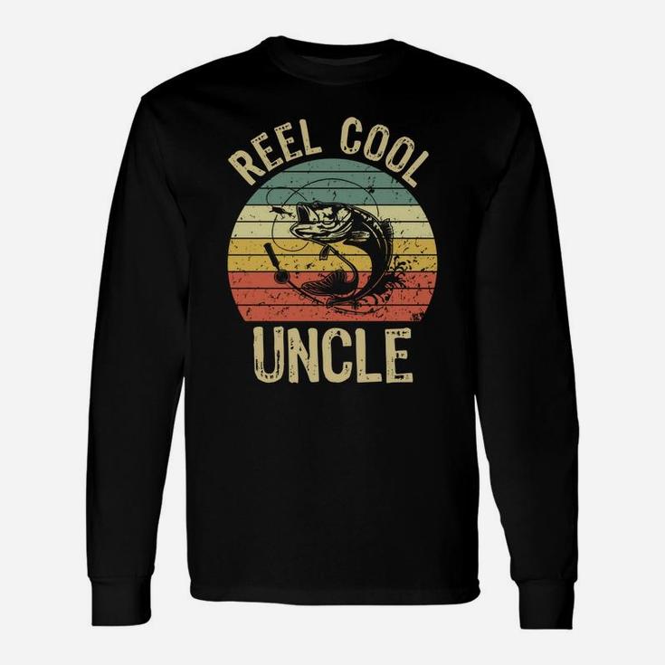 Reel Cool Uncle Fishing Gifts Men Fishing Lovers Retro Sweatshirt Unisex Long Sleeve