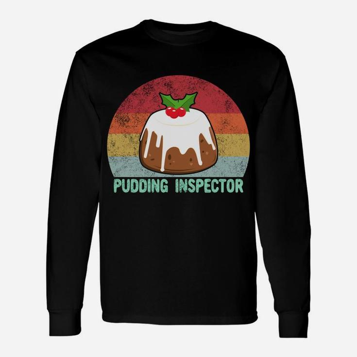 Retro Christmas Figgy Pudding Inspector Sweatshirt Unisex Long Sleeve