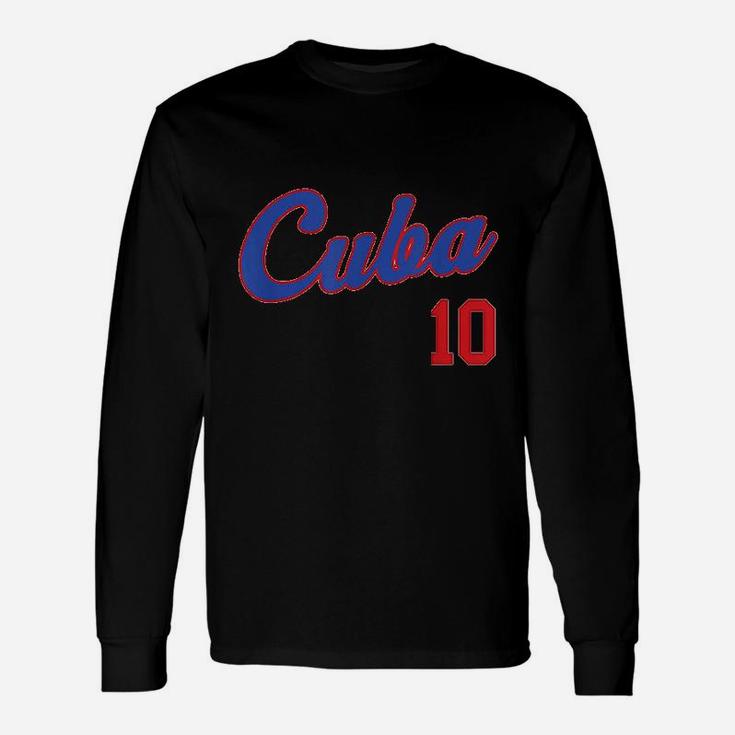 Retro Cuba Baseball 10 Unisex Long Sleeve