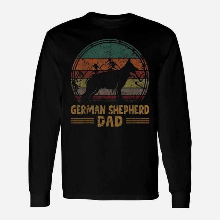 Retro Dog Dad Fathers Day Best German Shepherd Dad Ever Unisex Long Sleeve