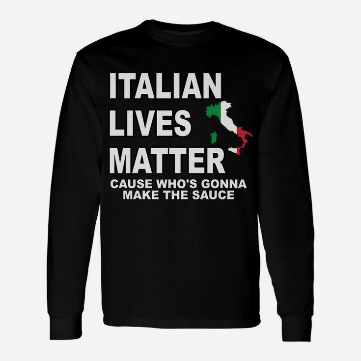 Retro Italian Lives Matter Shirt Retro Italy Flag Pride Unisex Long Sleeve