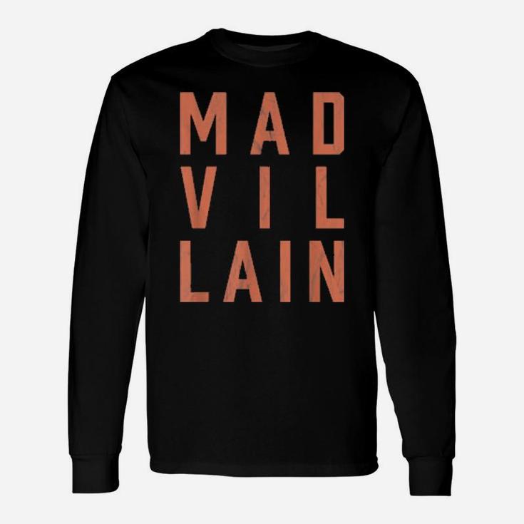 Retro Mad Villain Vintage Distressed Stacked Long Sleeve T-Shirt