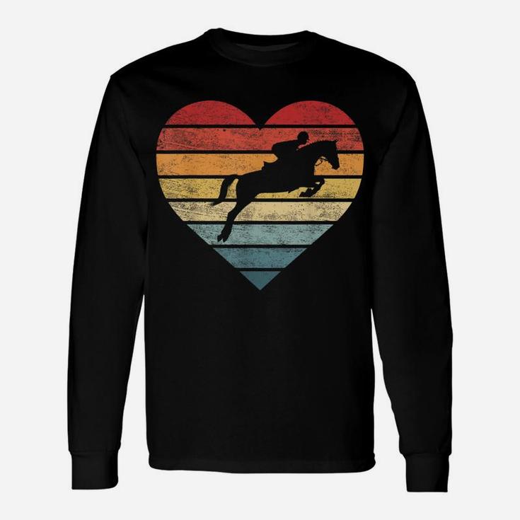 Retro Sunset Horse Lover Rider Equestrian Horseman Sweatshirt Unisex Long Sleeve