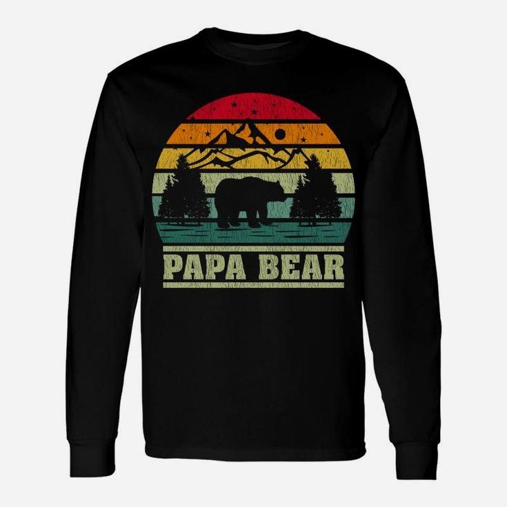 Retro Vintage Camping Lover Papa Bear Camper Unisex Long Sleeve