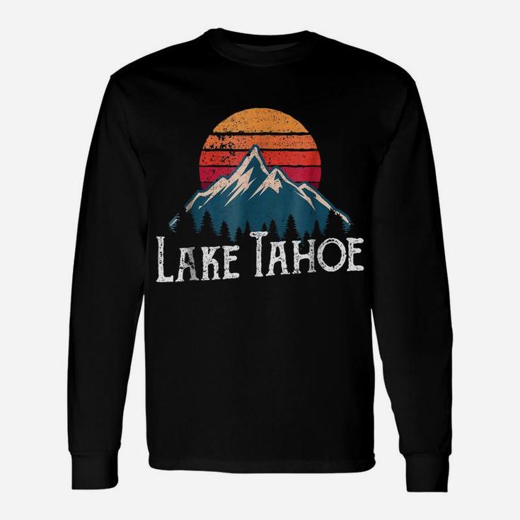 Retro Vintage Lake Tahoe California Nevada T Shirt Unisex Long Sleeve