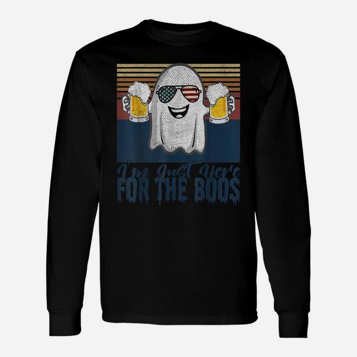 Retro Vintage Men Womens I'm Just Here For The Boos Unisex Long Sleeve