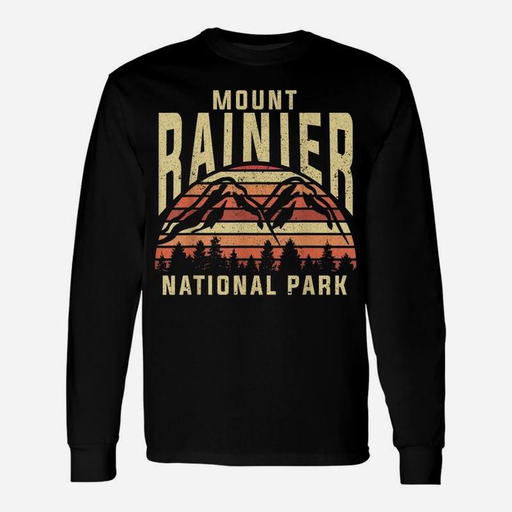 Retro Vintage National Park - Mount Rainier National Park Unisex Long Sleeve