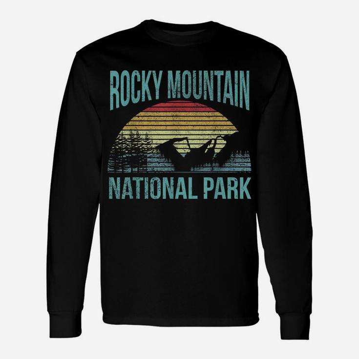 Retro Vintage National Park - Rocky Mountain National Park Unisex Long Sleeve
