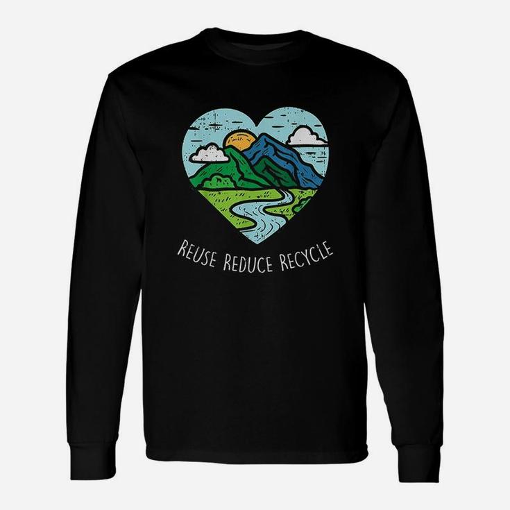 Reuse Reduce Recycle Earth Day Environmentalist Long Sleeve T-Shirt