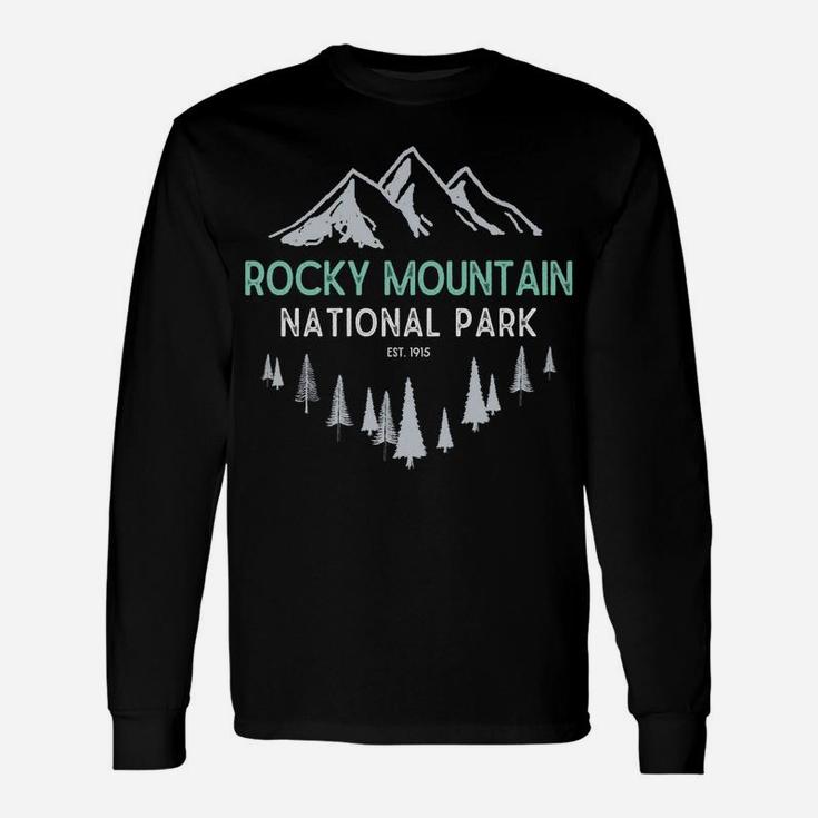 Rocky Mountain Vintage National Park Colorado Souvenir Unisex Long Sleeve