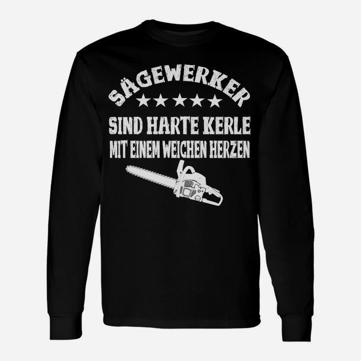 Sägewerker Langarmshirts Harte Kerle Weiches Herz Kettensägen Design