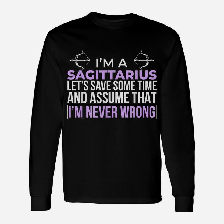 Sagittarius Facts Astrology Quote Horoscope Zodiac Sign Unisex Long Sleeve