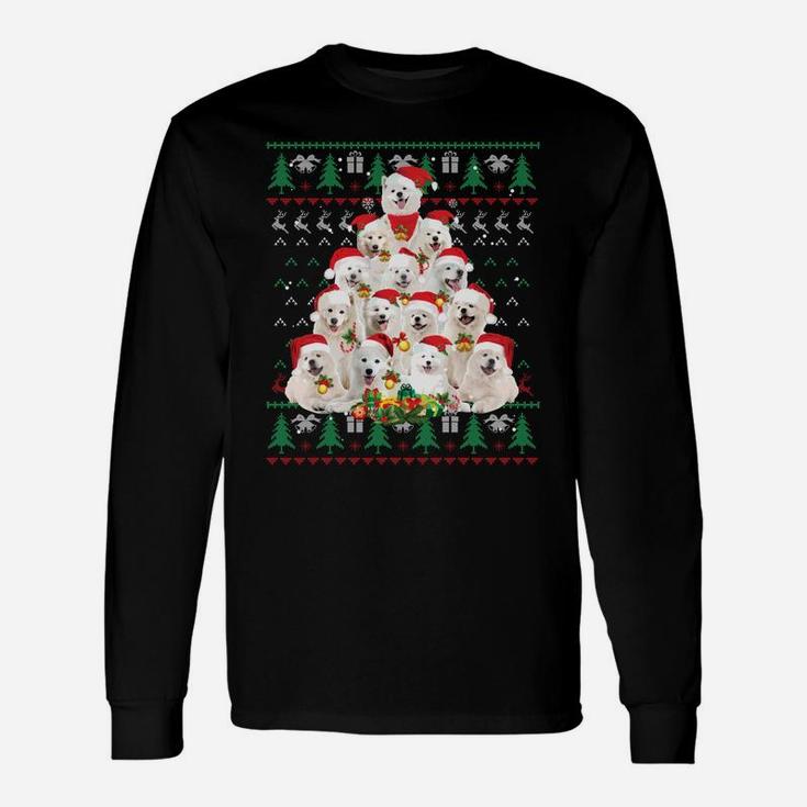 Samoyed Christmas Dog Lover Gift Ugly Sweater Xmas Tree Sweatshirt Unisex Long Sleeve
