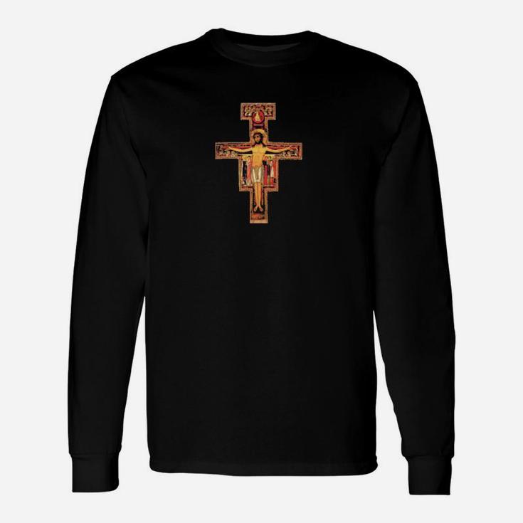San Damiano Cross Catholic Saint Long Sleeve T-Shirt
