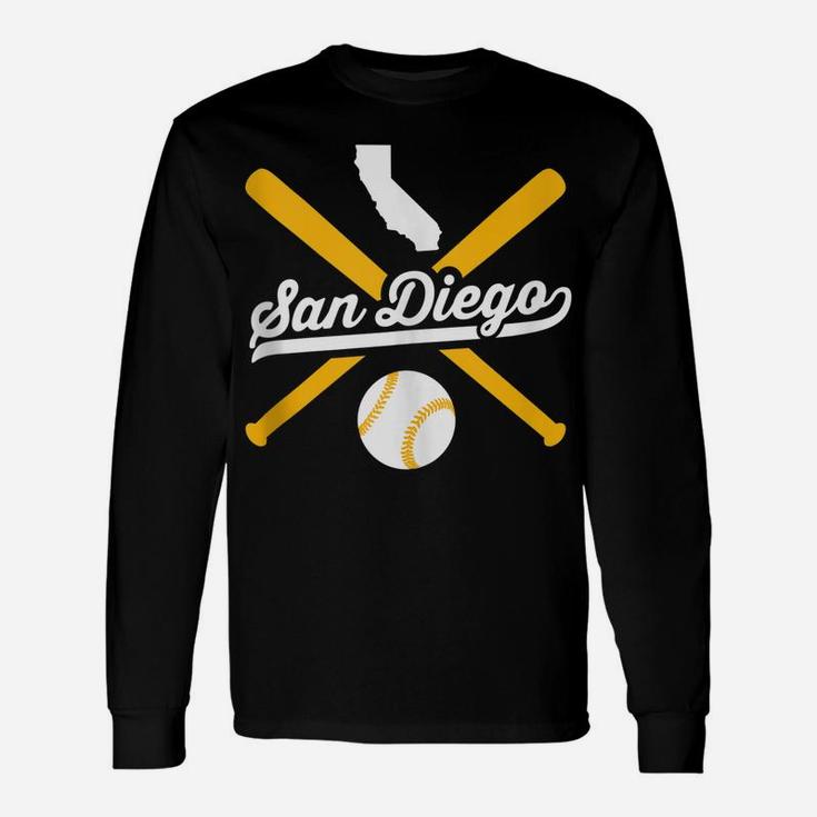 San Diego Baseball Vintage California State Pride Love City Unisex Long Sleeve
