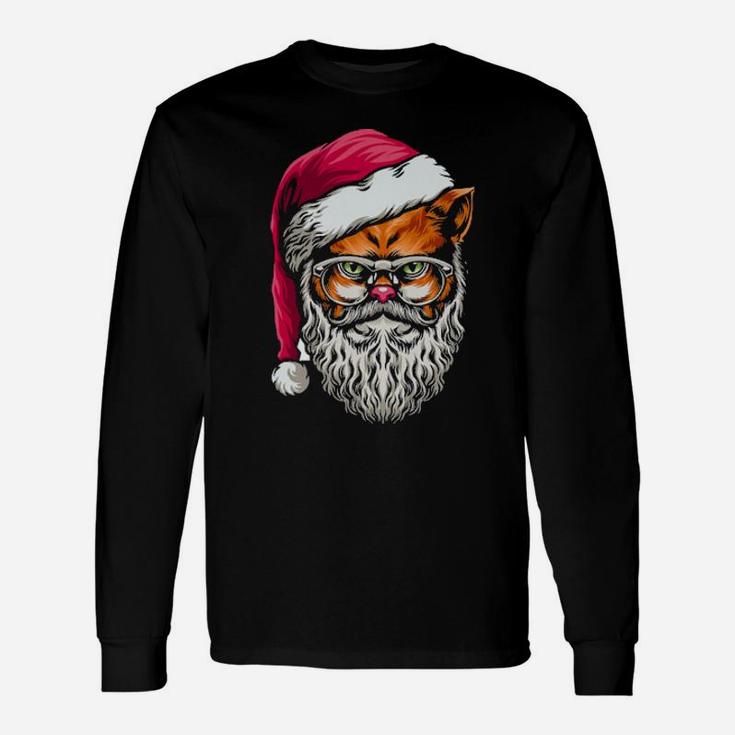 Santa Claus Cat Long Sleeve T-Shirt