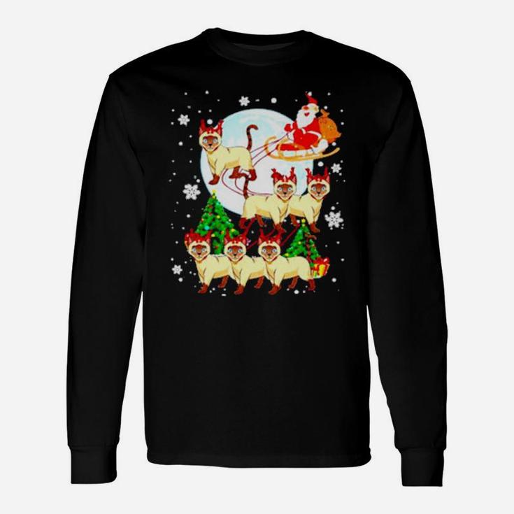 Santa Claus And Cats Long Sleeve T-Shirt