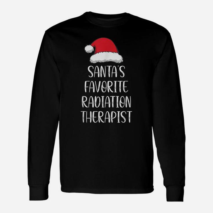 Santa's Favorite Radiation Therapist Pajama Funny Christmas Unisex Long Sleeve