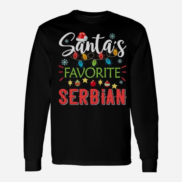 Santa's Favorite Serbian Long Sleeve T-Shirt