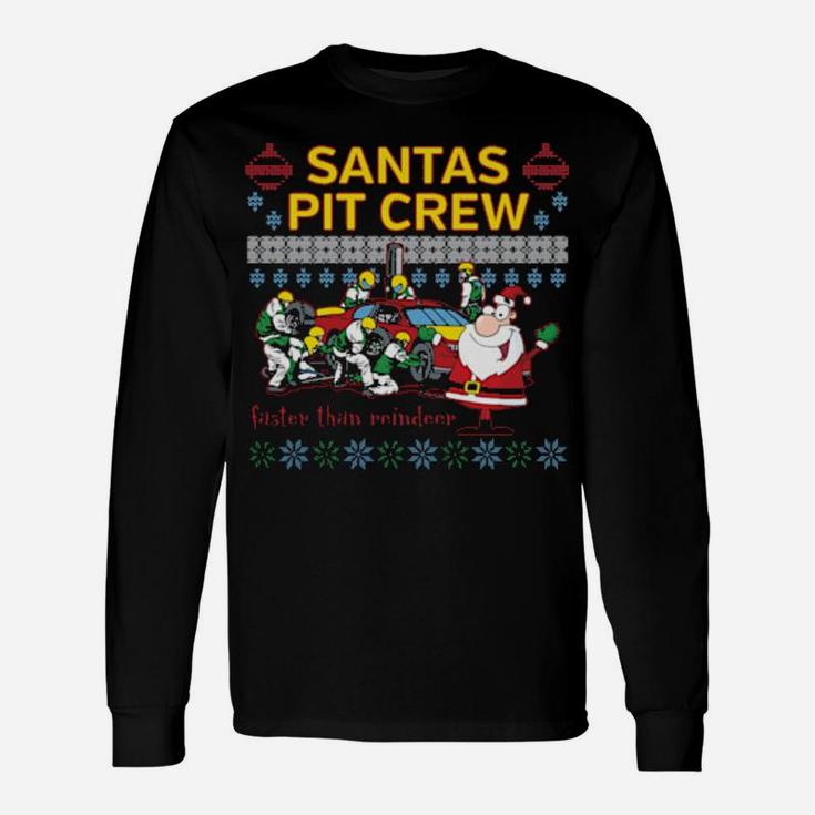 Santas Pit Crew Long Sleeve T-Shirt