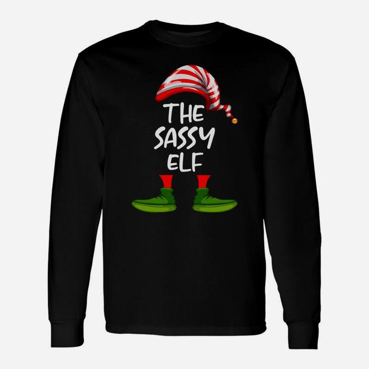Sassy Elf Family Matching Christmas Group Funny Gift Pajama Unisex Long Sleeve