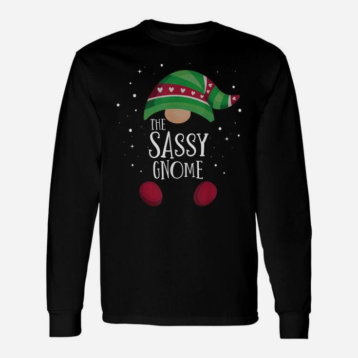 Sassy Gnome Matching Christmas Pjs Family Pajamas Unisex Long Sleeve