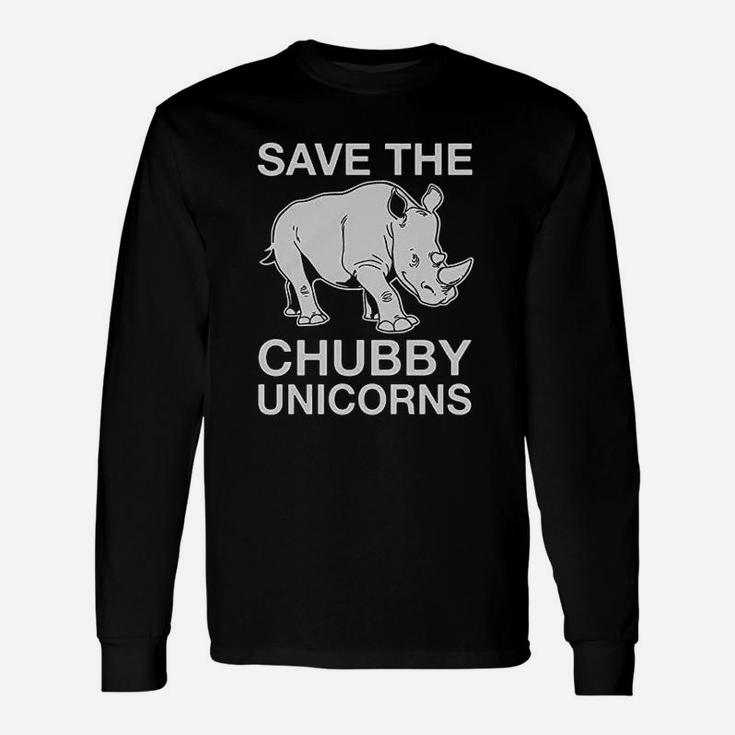 Save The Chubby Unicorns Rhino Chubbies Unisex Long Sleeve