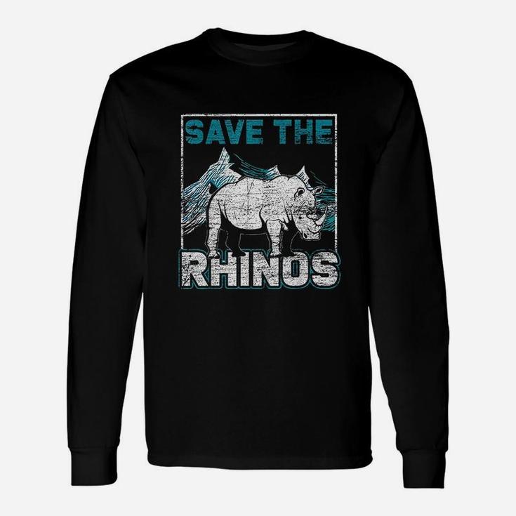 Save The Rhinos Animal Unisex Long Sleeve