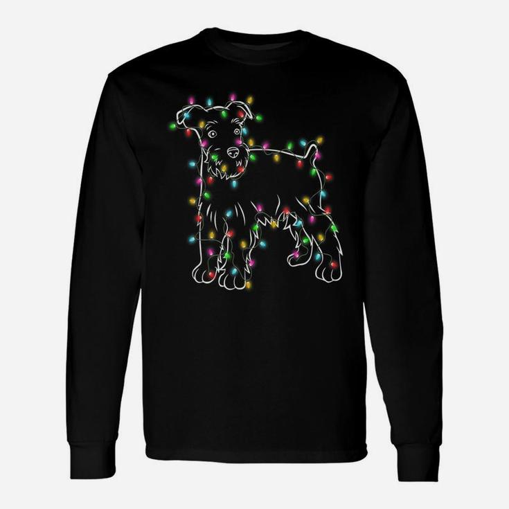 Schnauzer Dogs Tree Christmas Sweater Xmas Pet Animal Dog Sweatshirt Unisex Long Sleeve